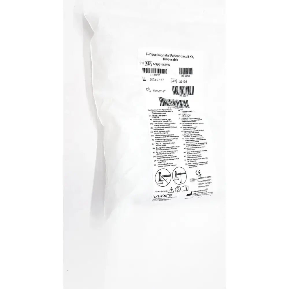 Vyaire Medical T-Piece Neonatal Patient Circut Kit, Disposable Size 1 Mask M1091365VS Patient Circuit Kit, new product photo 2