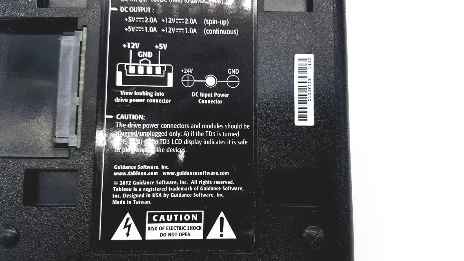 Tableau TD3 Forensic Imager Model TD3-B Forensic Imager, as-is (for parts) product photo 12