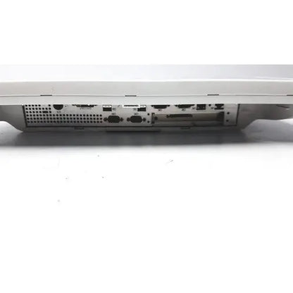 Silver tangent medical panel pc model c22 with multiple ports and ventilation grille on underside back side view
