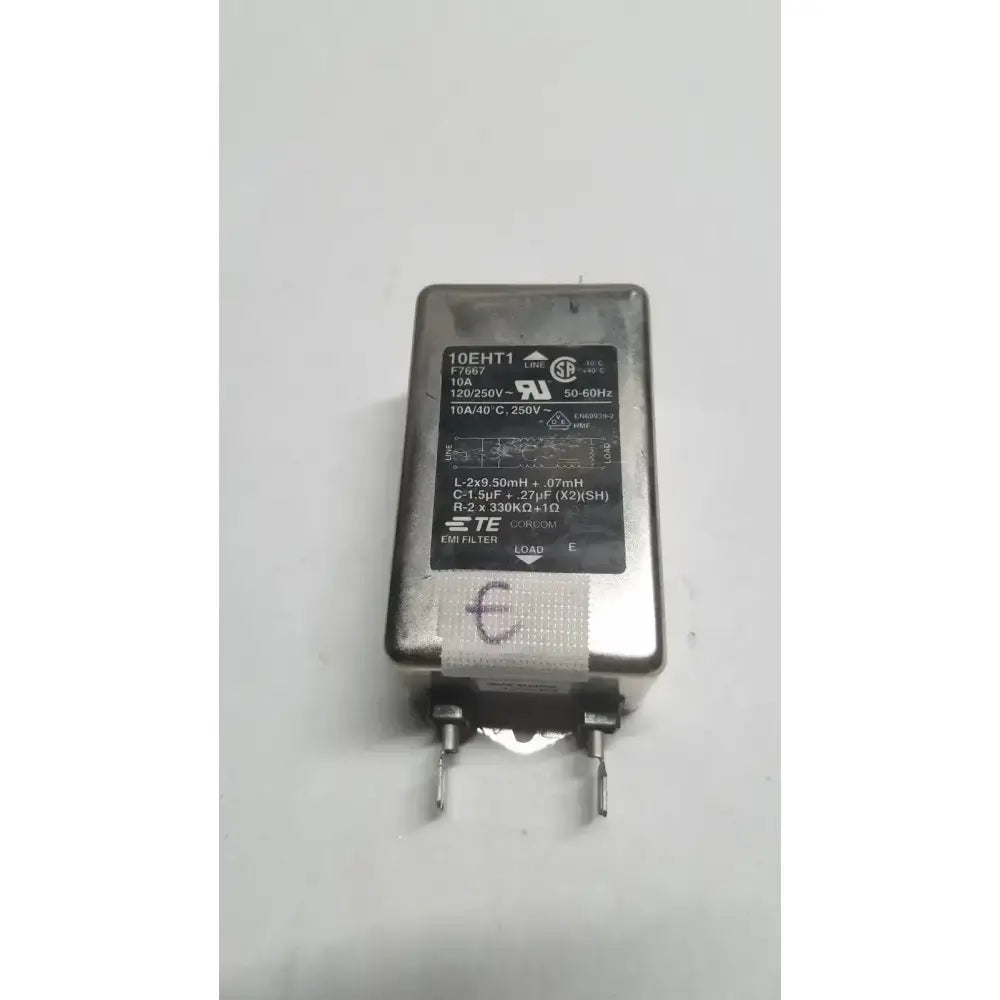 TE CONNECTIVITY 10EHT1 F7667 10 A 120 250 Volt EMI Filter 10 AMP EMI Filter, second-hand product photo 1