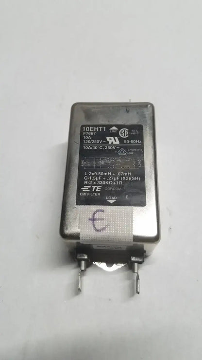 TE CONNECTIVITY 10EHT1 F7667 10 A 120 250 Volt EMI Filter 10 AMP EMI Filter, second-hand product photo 1