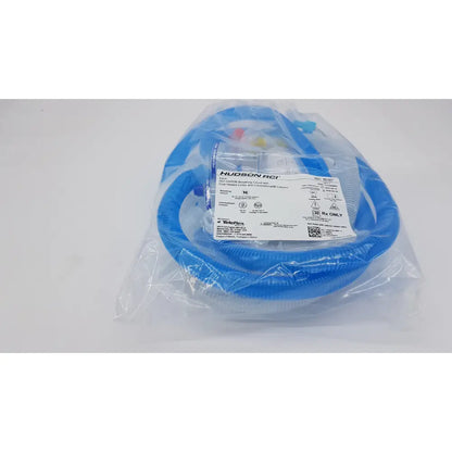 Blue plastic hudson rci dual heated circuit with two color-coded connectors for teleflex medical airlife smooth bore