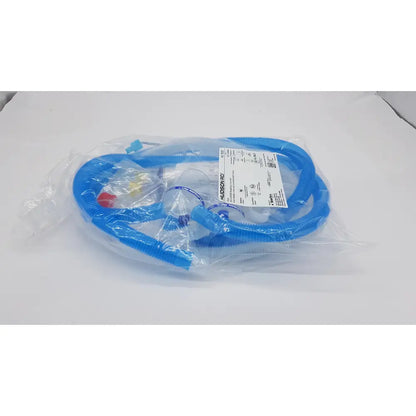 Blue plastic medical ventilator tubing set in clear packaging of teleflex medical airlife smooth bore resp circuits