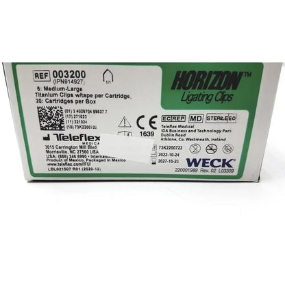 Teleflex Weck 003200 Horizon Ligating Clips, Medium-Large Ligating Clips, new product photo 3