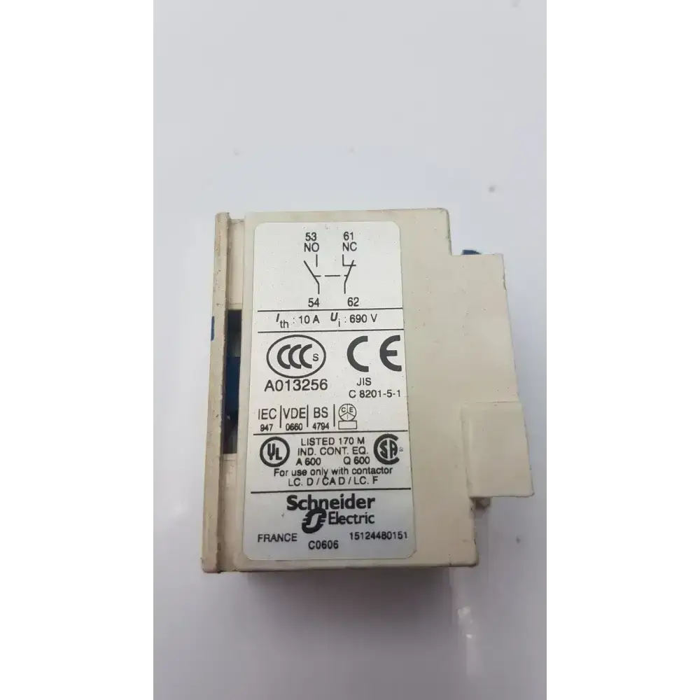 Schneider Electric Telemecanique Schneider Electric A013256 Auxiliary Switch Block Auxiliary Switch Block, second-hand product photo 7