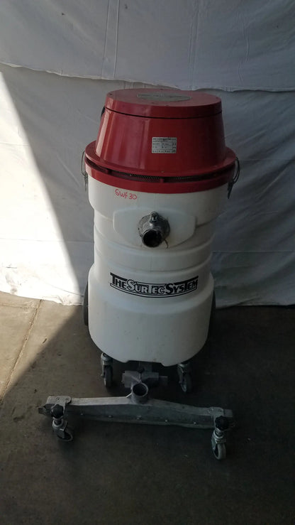 Red and white surtec system c72f1 wet dry vacuum cleaner with the surfer system branding for wet dry use