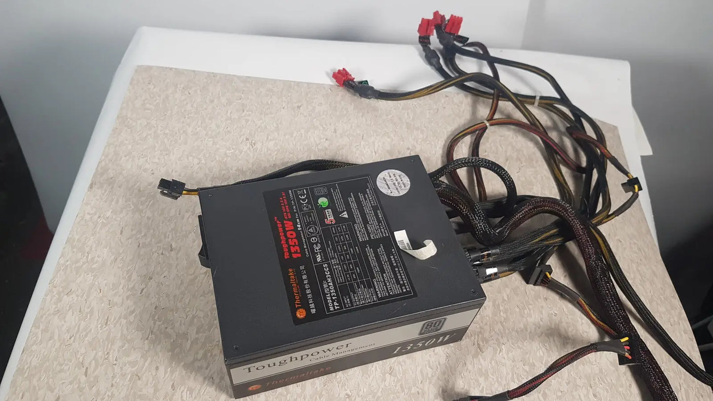 Reuse Medical Thermaltake 1350W Toughpower GF3 1350W 80 Silver Full Modular Power Supply Power Supplies, second-hand product photo 1