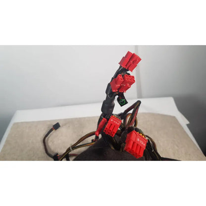 Red and black computer power supply cables with multiple connectors for thermaltake 1350w toughpower gf3 1350w full modular psu