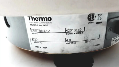 Thermo Scientific Thermo Electron Corporation IEC Centra CL2 Centrifuge Centrifuge, as-is (for parts) product photo 8