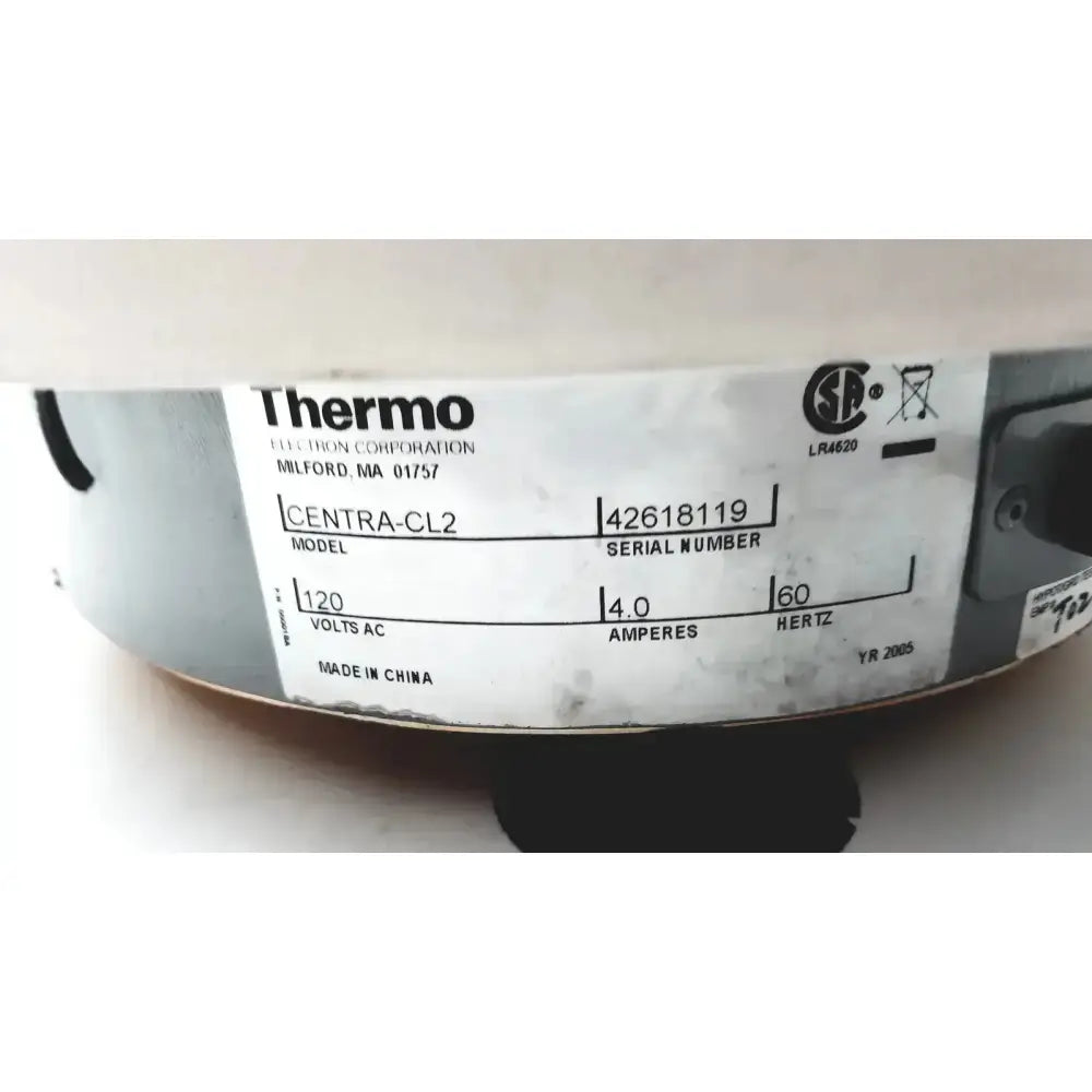 Thermo Scientific Thermo Electron Corporation IEC Centra CL2 Centrifuge Centrifuge, as-is (for parts) product photo 8
