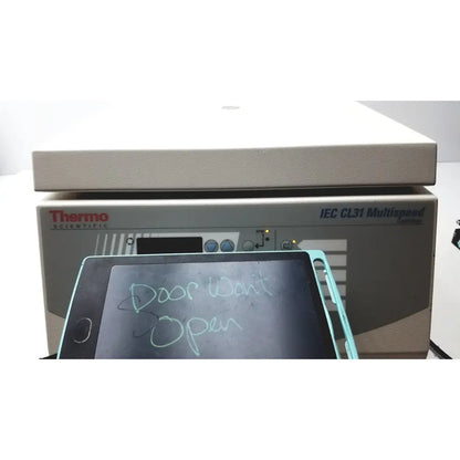 Gray thermo electron iec cl31 multispeed centrifuge with digital display and control buttons tested and working