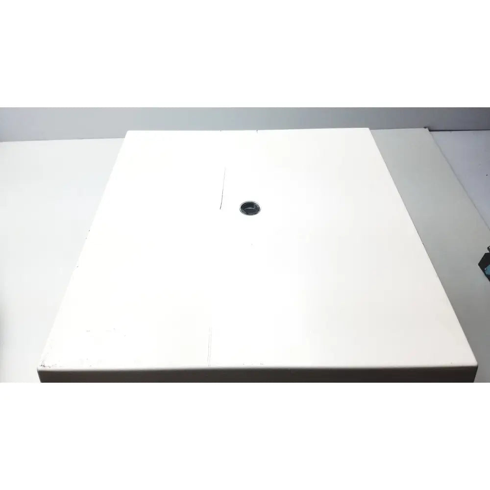 White rectangular thermo electron iec cl31 multispeed centrifuge with a black circular component on top tested and working
