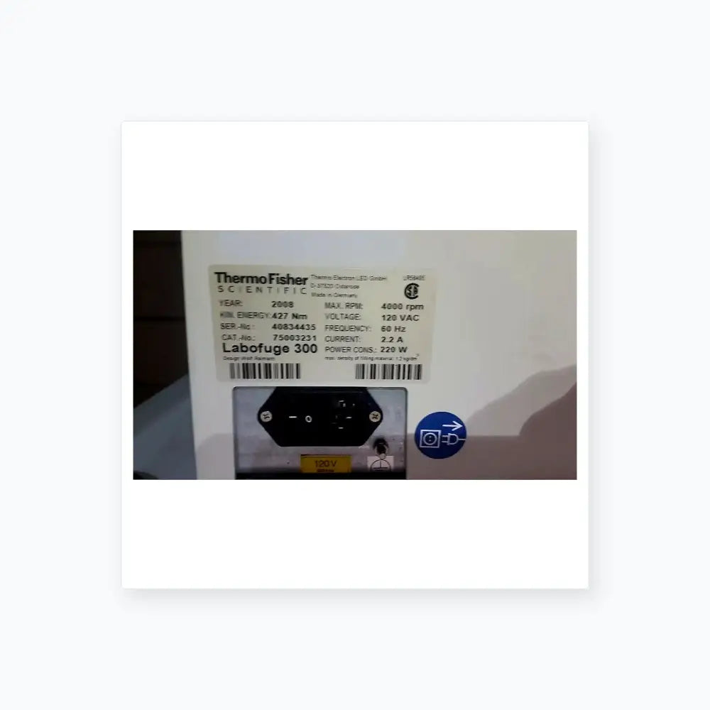 Thermo Scientific Thermo Fisher Scientific Heraeus Labofuge 300 Centrifuge Laboratory Centrifuge, second-hand product photo 5