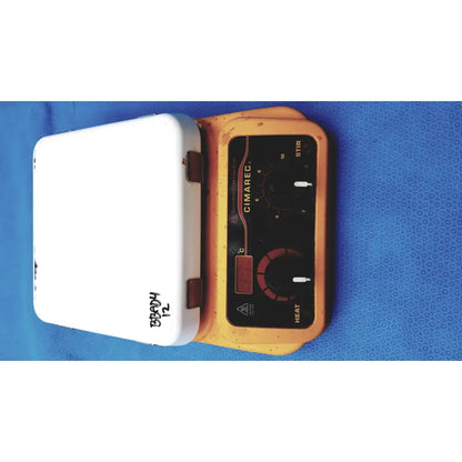 Thermo scientific cimarec digital hot plate stirrer 7x7 in orange and white with control panel for heat and stir functions