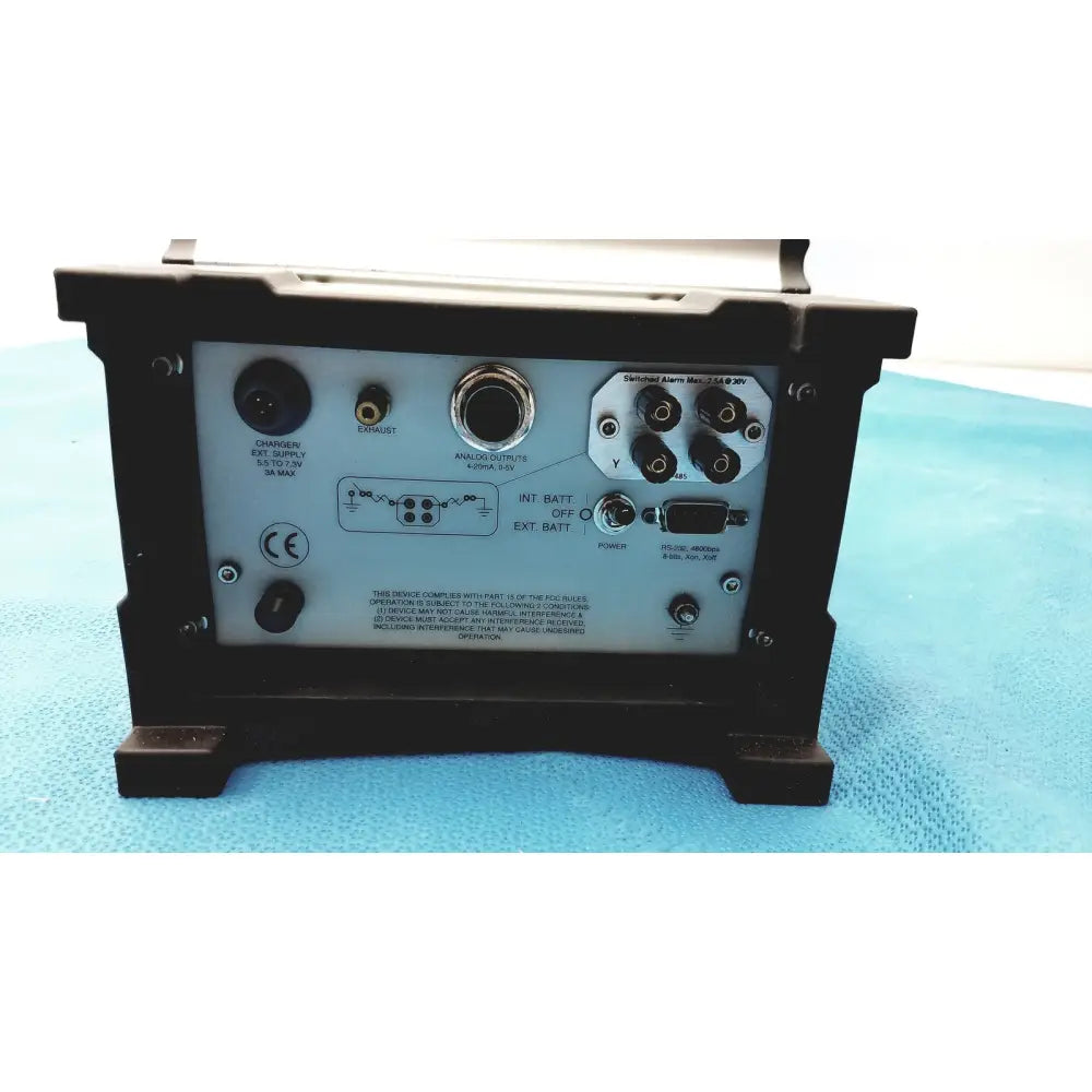Black rugged industrial thermo scientific dataram4 portable particulate monitor with silver label showing ports and switches