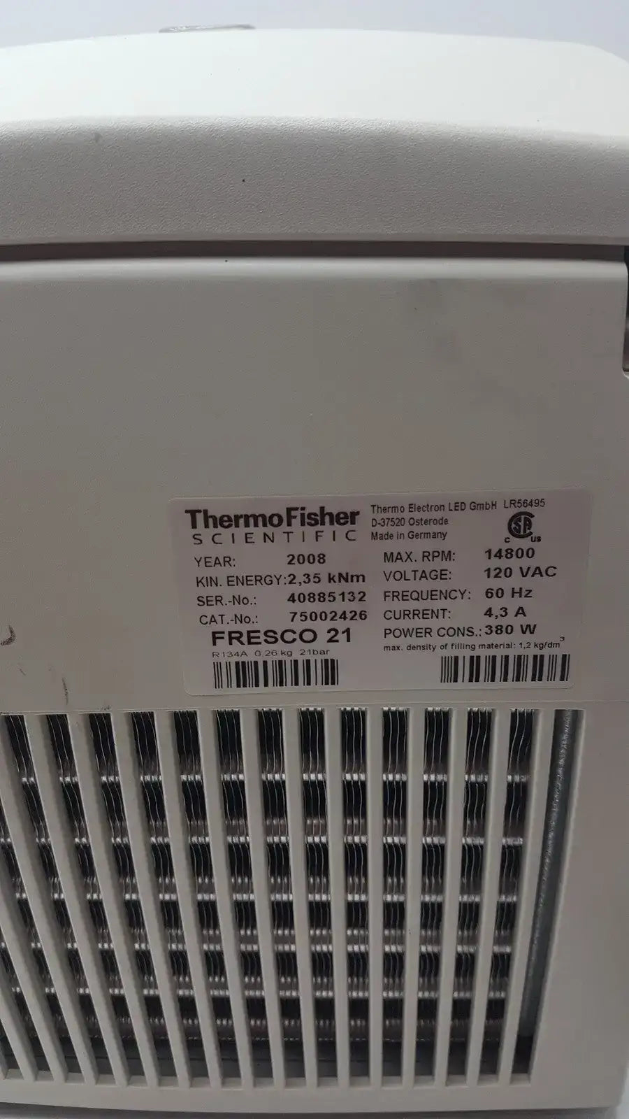 Thermo Scientific Heraeus Fresco 21 Refrigerated Centriifuge Microcentriifuge Refrigerated Microcentrifuge, as-is (for parts) product photo 12