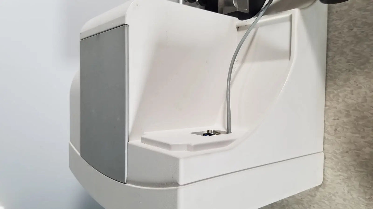 White and gray thermo scientific microm hm 340e medical diagnostic machine with sleek modern design serial no 45258