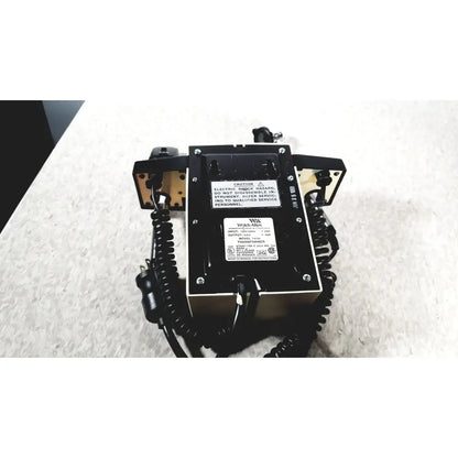 Black rectangular wack-a-ron transformer with coiled cables and brackets for thermo scientific slidemate laboratory printer