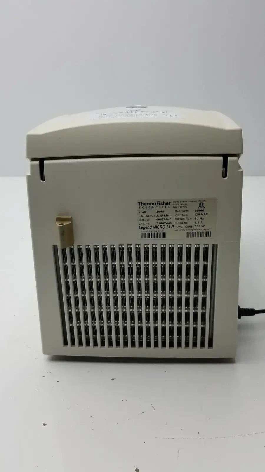 Thermo Scientific Sorvall Legend Micro 21R Refrigerated Centrifuge Refrigerated Microcentrifuge, as-is (for parts) product photo 7