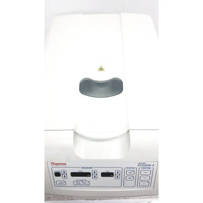 White thermo shandon cytospin 4 control a78300101 centrifuge with gray handle and control panel for cytology and hematology
