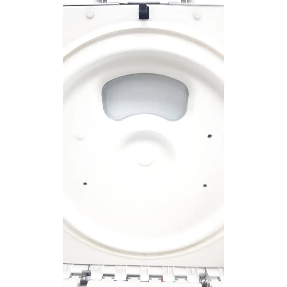 White plastic washing machine drum with gray curved panel and black parts in thermo shandon cytospin control a78300101 centrifuge