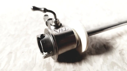 THS arthroscopy sheath for 5mm with metallic handle and white plastic component featuring engraved reuse medical markings