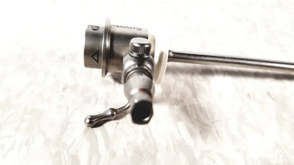 Stainless steel ths arthroscopy sheath for 5mm featuring textured knob and engraved markings for precise control