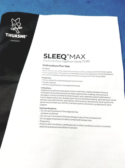 Thuasne SLEEQ Max TLSO Spinal System Back Brace TLSO Spinal System Back Brace, second-hand product photo 10