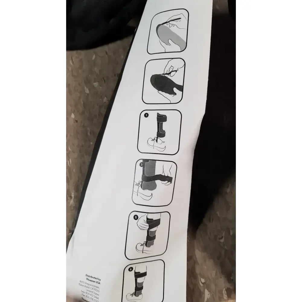 Thuasne SpryStep Carbon Fiber AFO Orthotic Right Foot Drop Brace, Small Ankle-Foot Orthosis (AFO), second-hand product photo 5