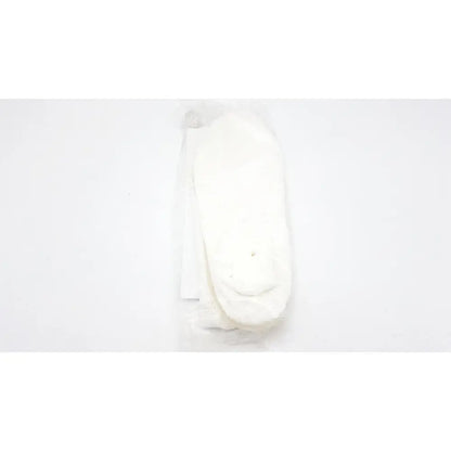 White ankle socks neatly packaged in clear plastic for tidi posey quick dry slippers size XL with non skid rubber sole