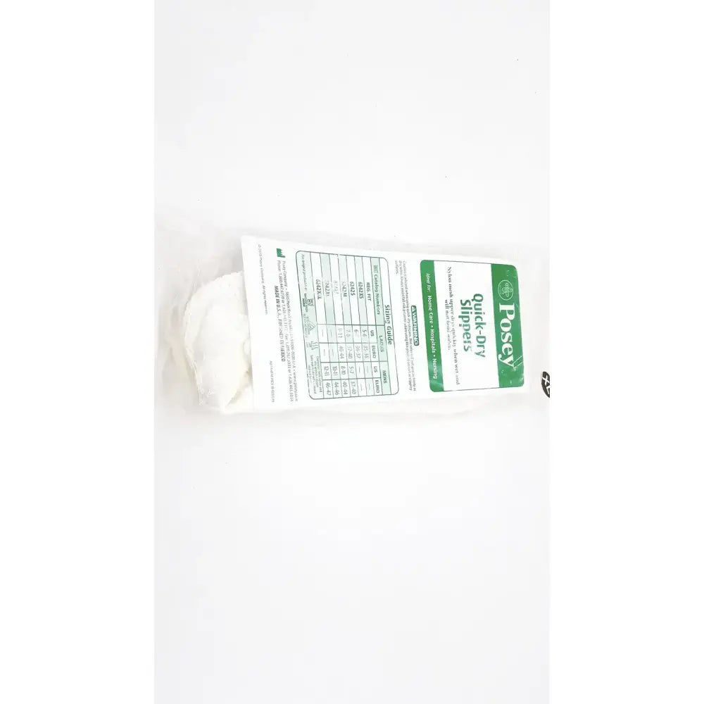 Reuse Medical TIDI Posey Quick Dry Slippers Size XL - White - Non Skid Rubber Sole - Shower Incontinence Aids, second-hand product photo 1