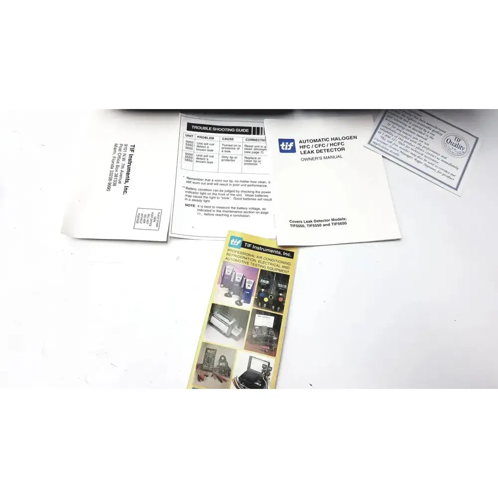 TIF 5550a Automatic Halogen Leak Detector With Case Manual Halogen Leak Detector, second-hand product photo 4