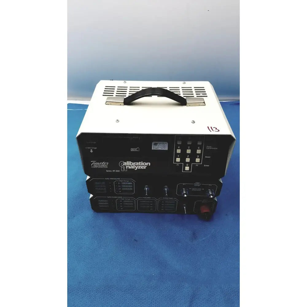 Reuse Medical Timeter Instrument Corporation RT-200 Calibration Analyzer Other Medical & Lab Equipment, as-is (for parts) product photo 1