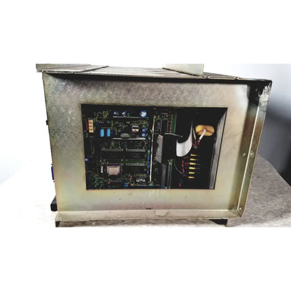 Metallic gray toshiba ra power rad92-1008 industrial control panel showing internal circuit board of power supply