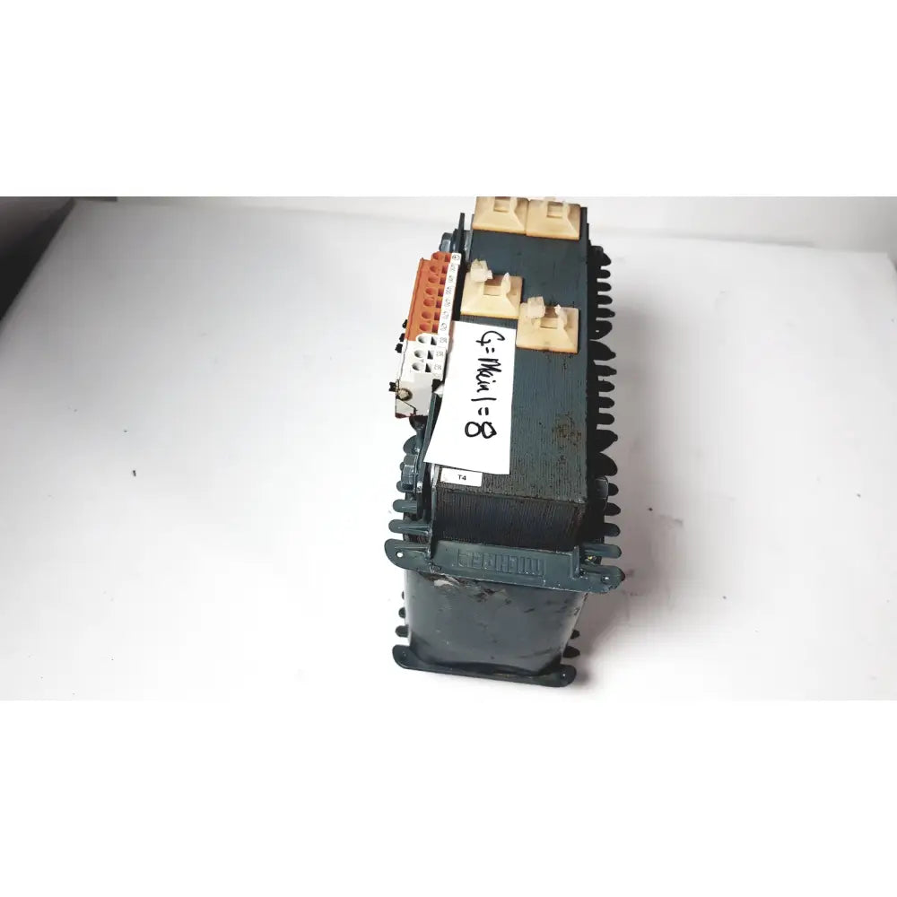 Dark green trafo jordi ch-4950 huttwil transformer with beige and orange terminal blocks for industrial use