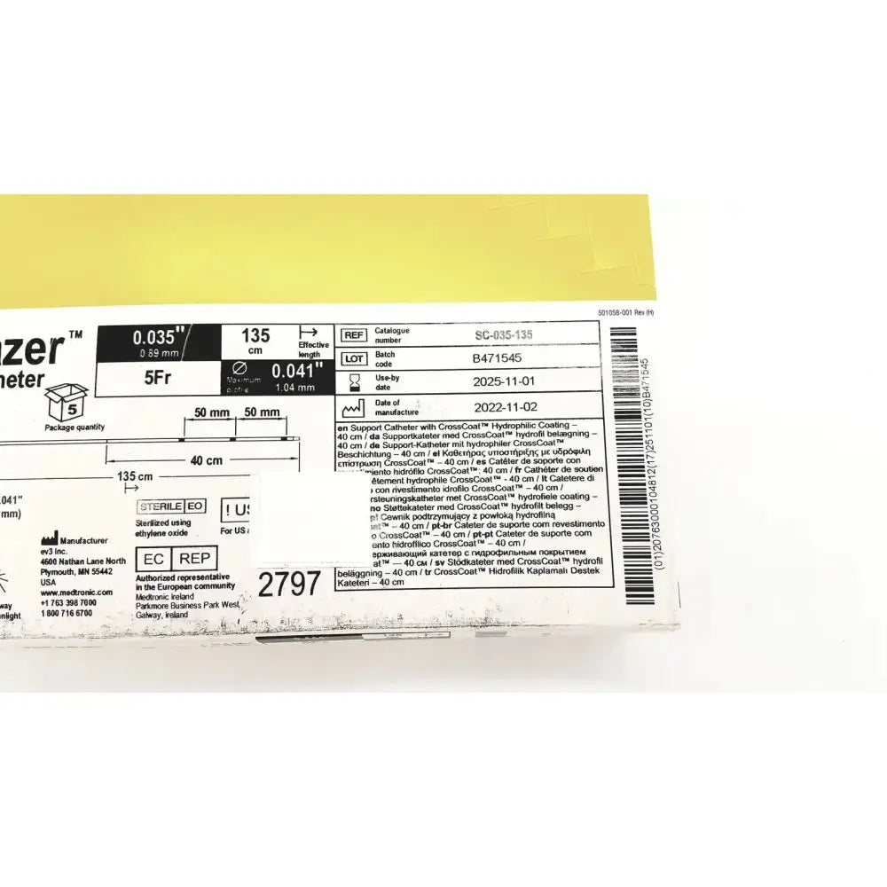 TrailBlazer Support Cattheter 5Fr EV3 Ref: SC-035-135 Support Catheter, new product photo 6