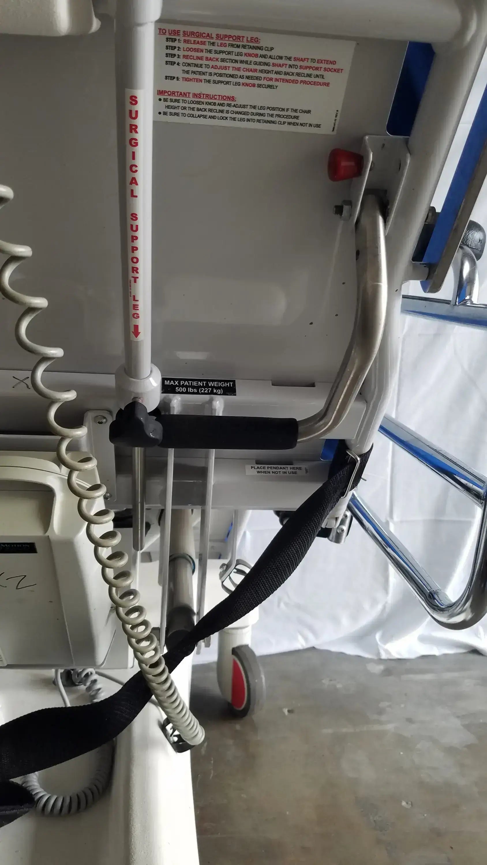 Reuse Medical Equipment TransMotion Medical TMM5 Mobile Surgical Stretcher Chair Powered Examination Chairs, second-hand product photo 13