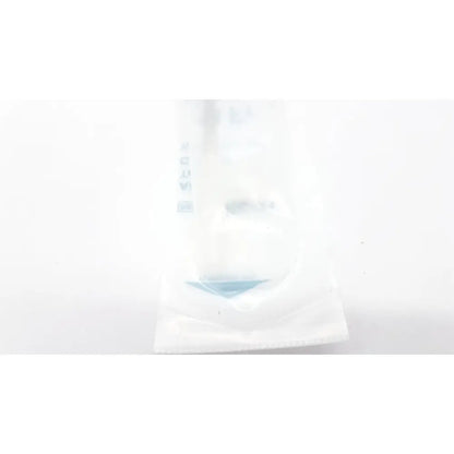 Tri-Flo suction catheter with control port ref T260C sealed in clear plastic packaging containing blue liquid