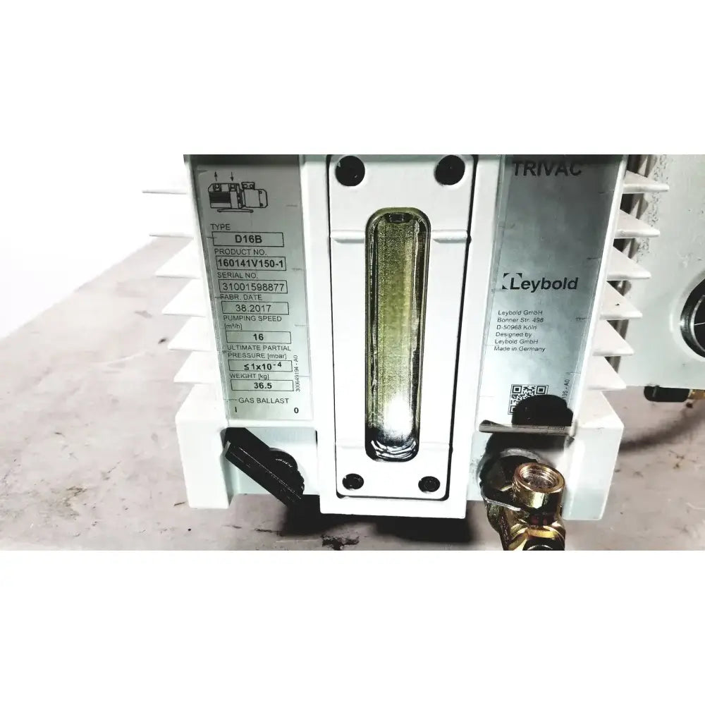 Carl Zeiss Trivac Leybold D16B Rotary Vane Vacuum Pump Rotary Vane Vacuum Pump, as-is (for parts) product photo 9