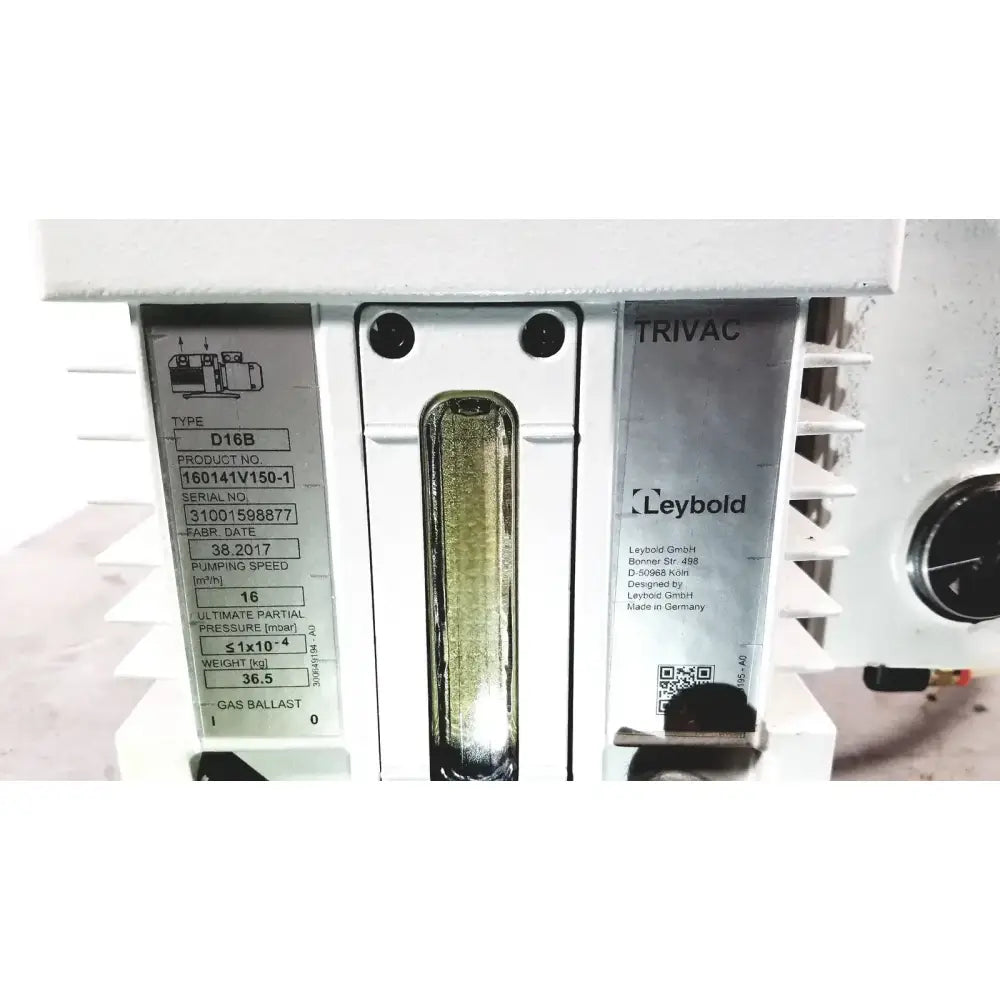 Carl Zeiss Trivac Leybold D16B Rotary Vane Vacuum Pump Rotary Vane Vacuum Pump, as-is (for parts) product photo 12