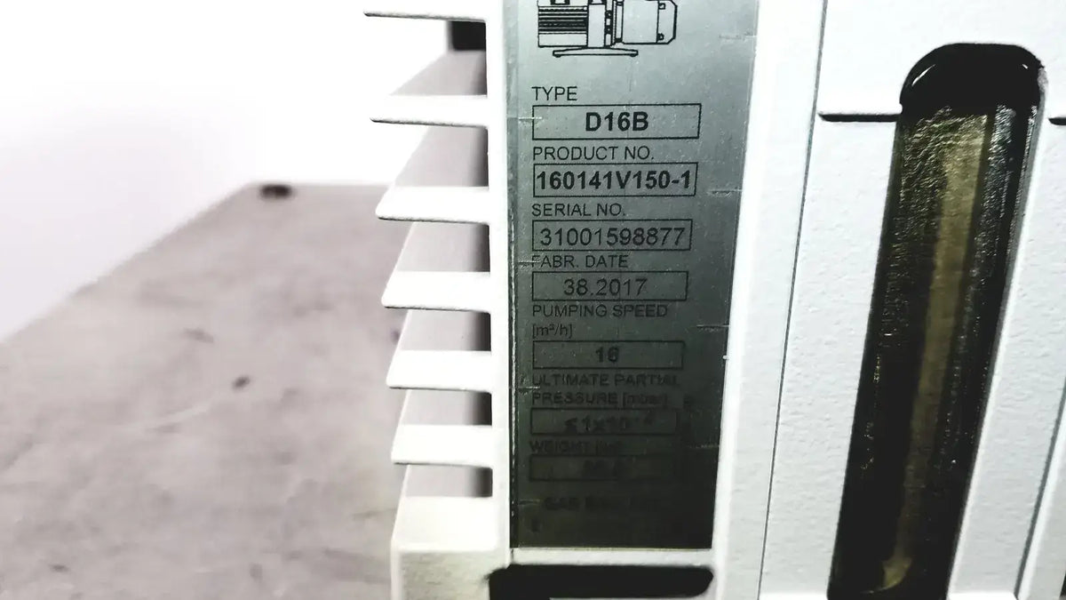 Carl Zeiss Trivac Leybold D16B Rotary Vane Vacuum Pump Rotary Vane Vacuum Pump, as-is (for parts) product photo 10