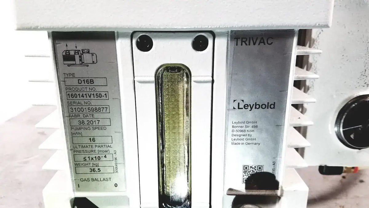 Carl Zeiss Trivac Leybold D16B Rotary Vane Vacuum Pump Rotary Vane Vacuum Pump, as-is (for parts) product photo 12