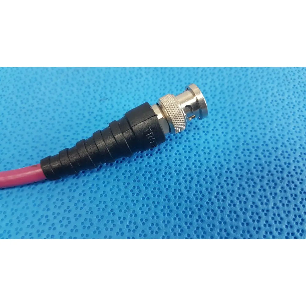 Trompefter 14949-upcwx-24-75 pink video patch cord with black and pink bnc connector and metallic threaded collar