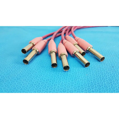 Pink audio cables with metallic connectors for trompefter 14949-upcwx-24-75 pink video patch cord lot of 7