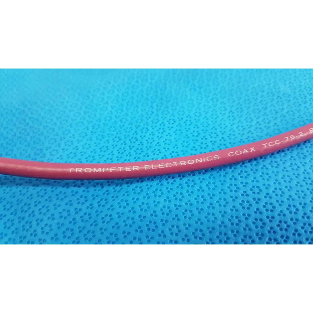 Red trompefter 14949-upcwx-24-75 coaxial cable with white text for pink video patch cord use in lot of 7