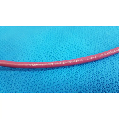 Red trompefter 14949-upcwx-24-75 coaxial cable with white text for pink video patch cord use in lot of 7