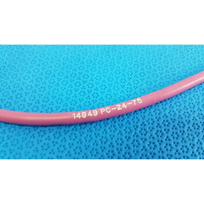 Pink insulated trompeter 14949-pcw-24-75 75 ohm video patch cord with white printed markings lot of 08
