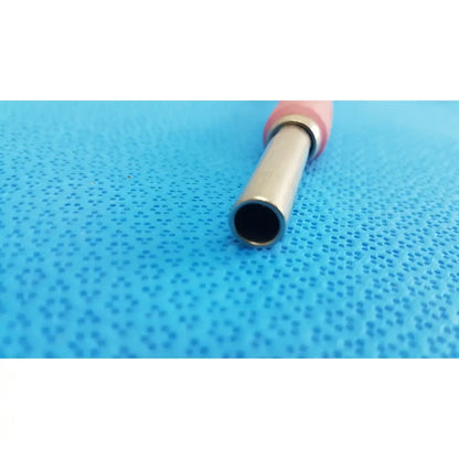 Pink-handled metal trompeter 14949-pcw-24-75 ohm video patch cord with cylindrical hollow shaft for video connections