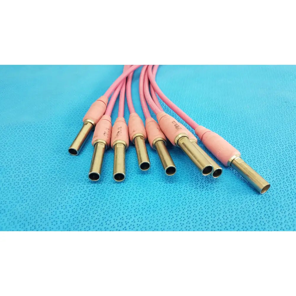 Pink trompeter 14949-pcw-24-75 ohm video patch cord with metallic gold-colored connectors lot of 08