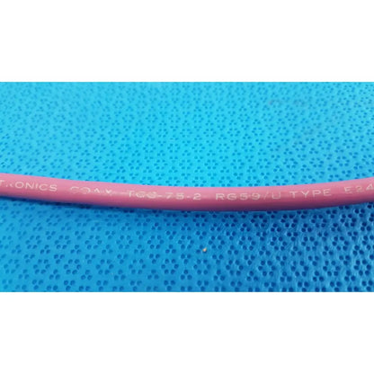 Pink trompeter 14949-pcw-24-75 rg59/u ohm video patch cord with white printed specifications pack of 8